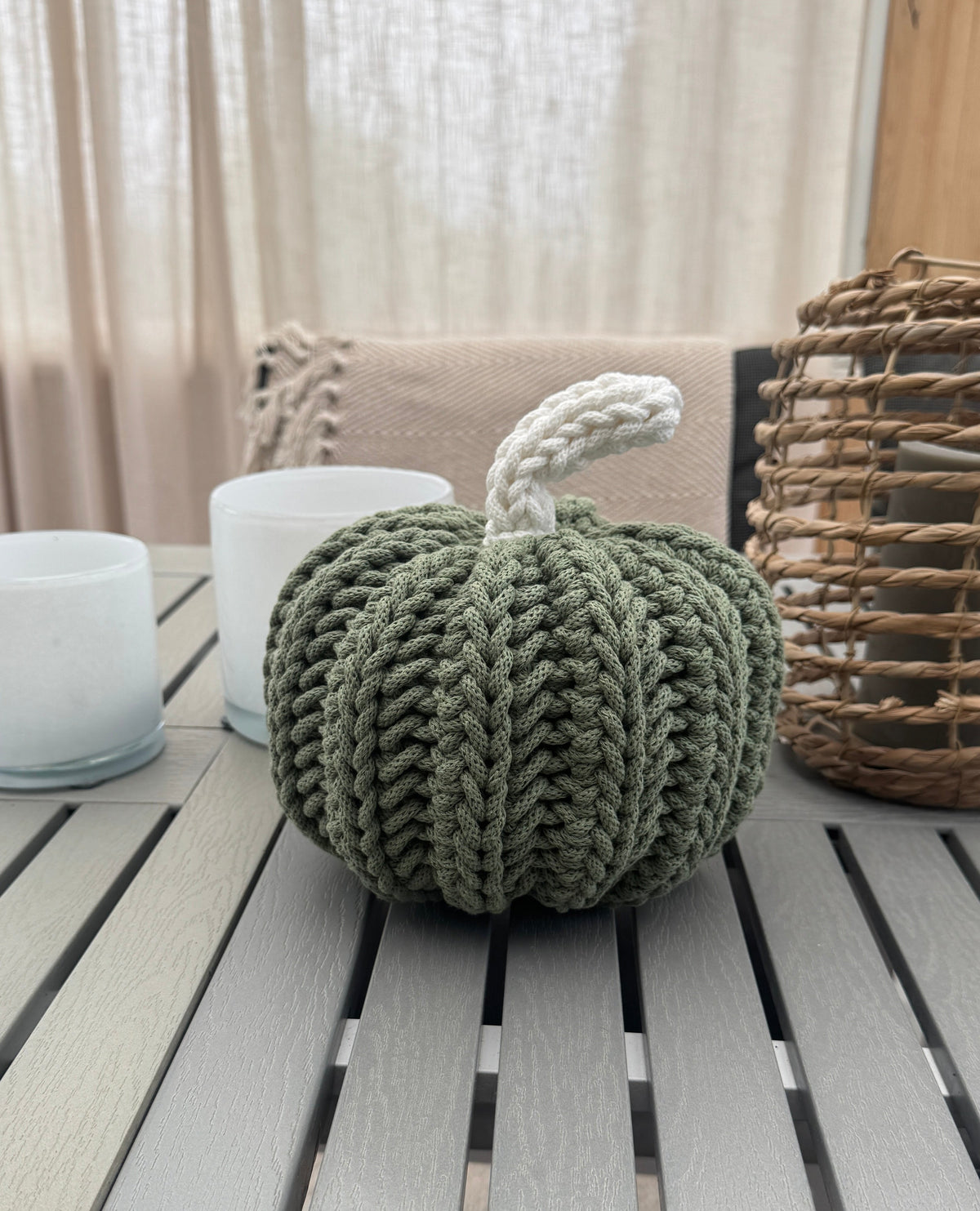 Cozy Pumpkin - Sage Green | Large